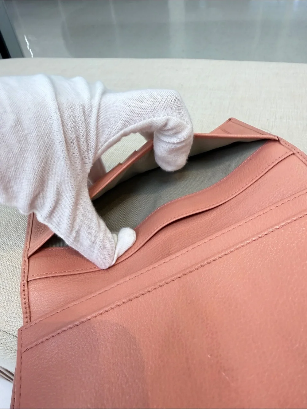 CHANEL Pink Leather Travel Organizer Wallet